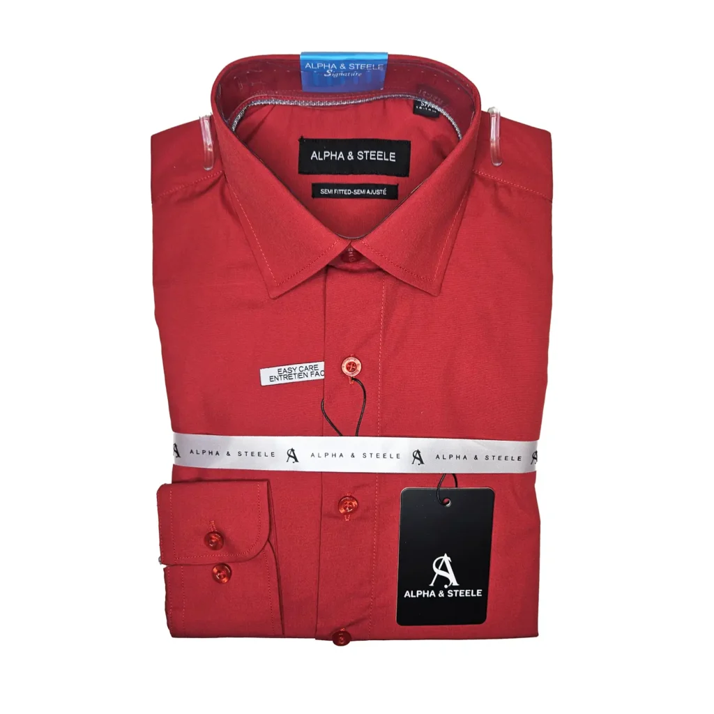 A&S Red Semi Slim Shirt