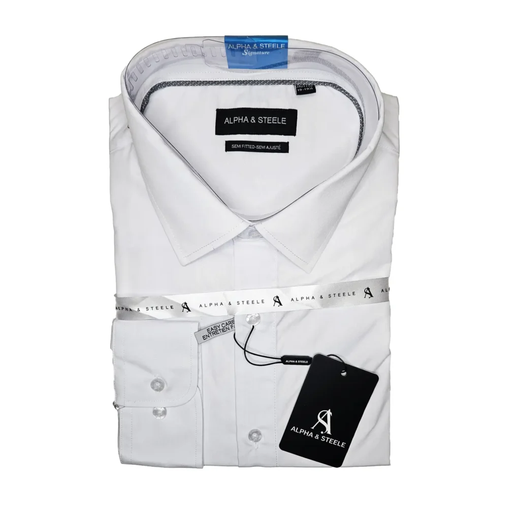 A&S White Semi Slim Shirt